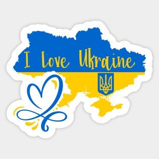 I Love Ukraine Sticker